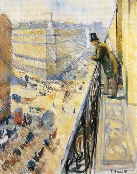  Lafayette Pintura - Calle Lafayette Edvard Munch calle lafayette 1891 parisina